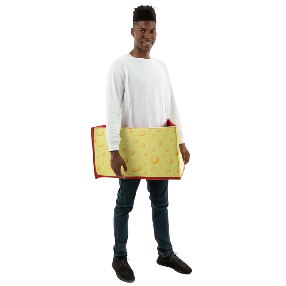 Hauntlook Zesty Cheese Slice Costume Adult OS Unisex Funny Food Halloween NWT